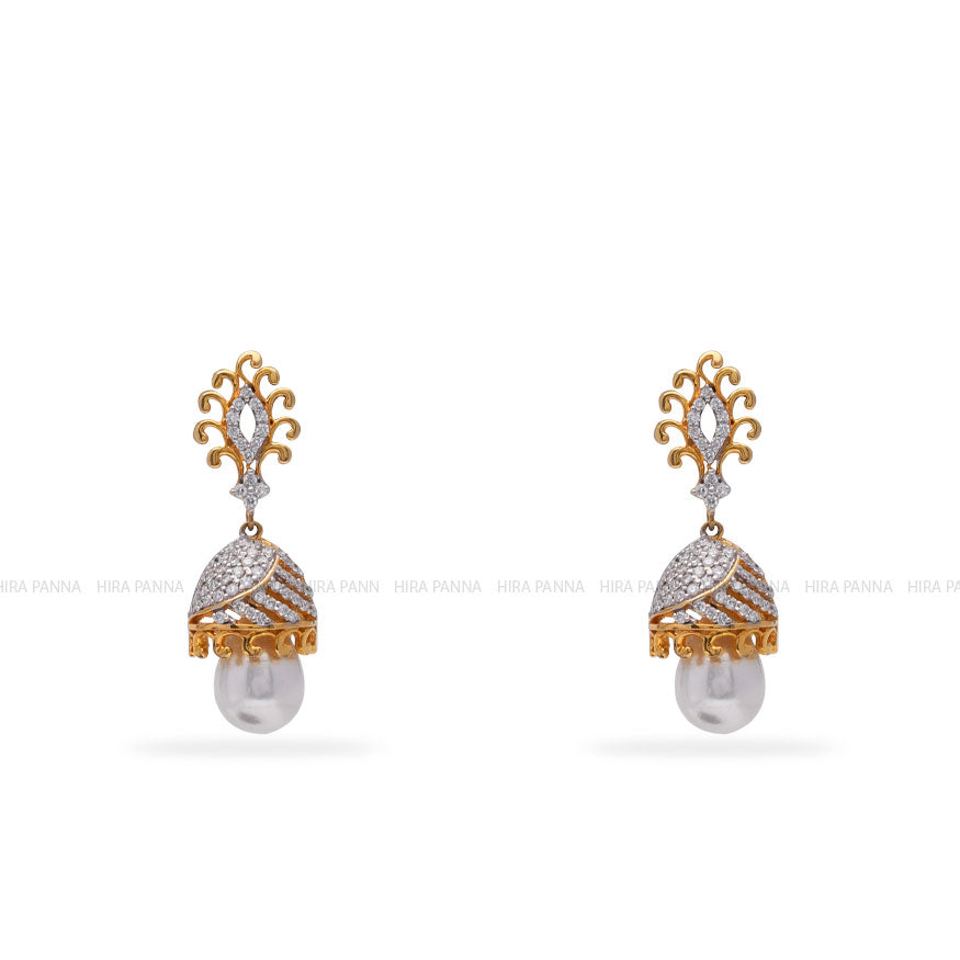 Diamond Jhumka Earrings