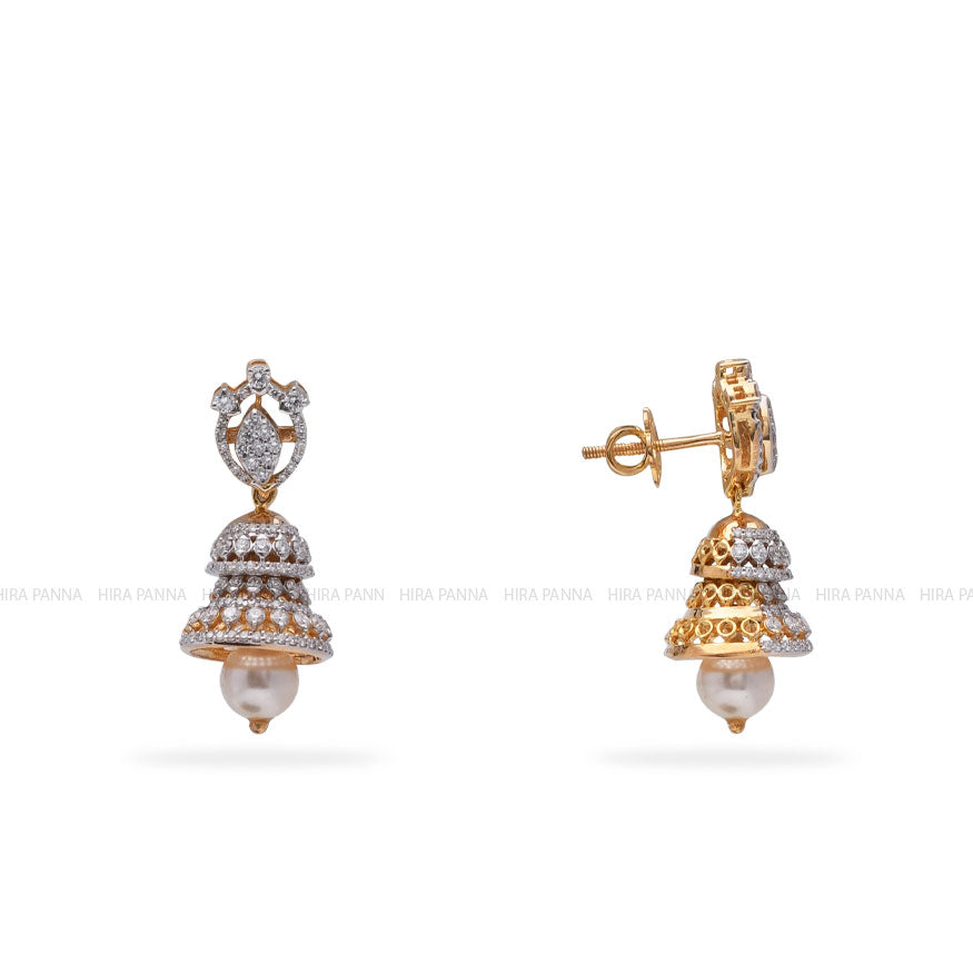 Diamond Jhumka Earrings