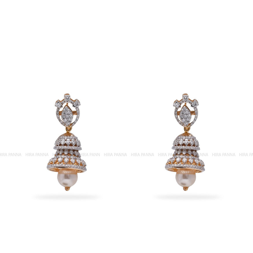 Diamond Jhumka Earrings