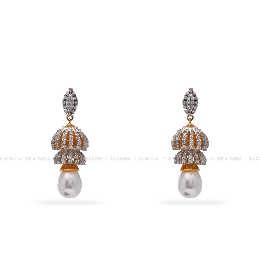 Diamond Jhumka Earrings