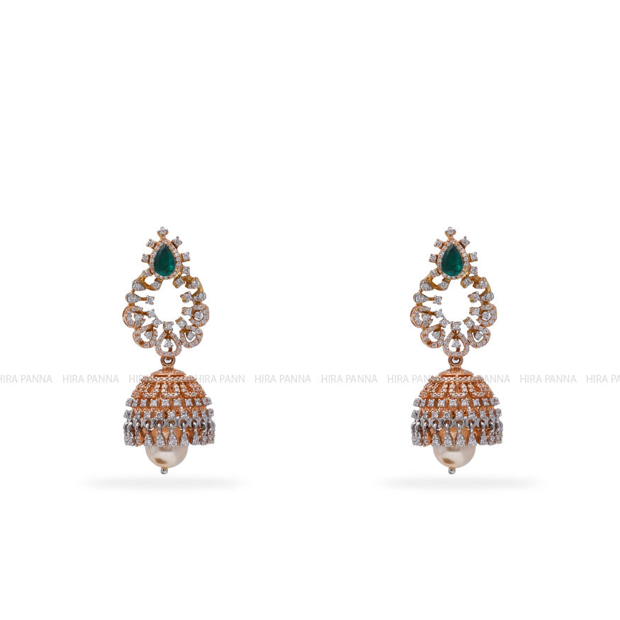 Diamond Jhumka Earrings