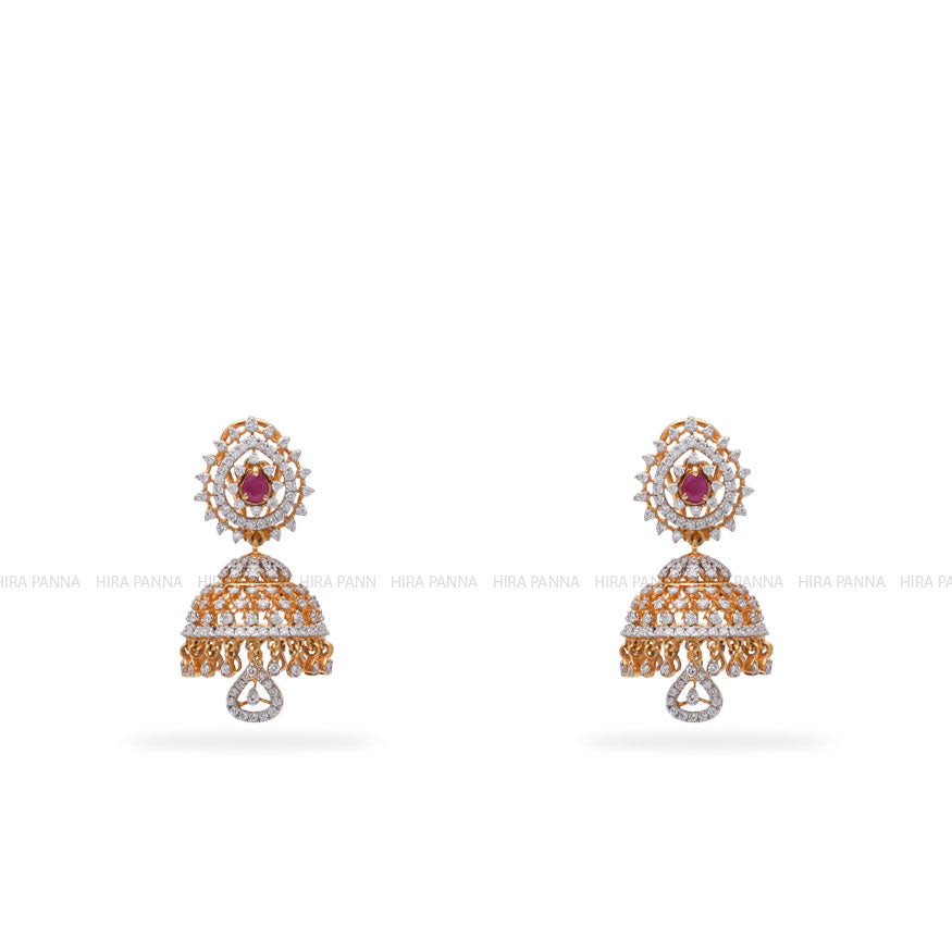 Diamond Jhumka Earrings