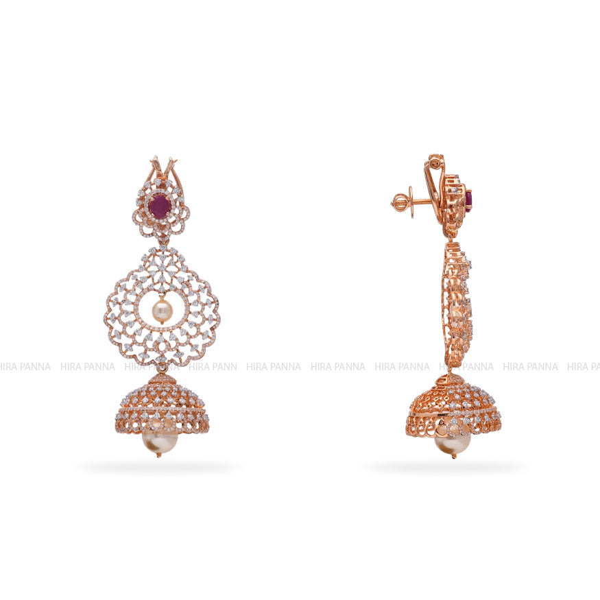 Diamond 3 in 1 Earrings