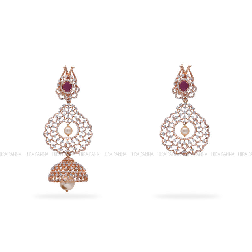 Diamond 3 in 1 Earrings