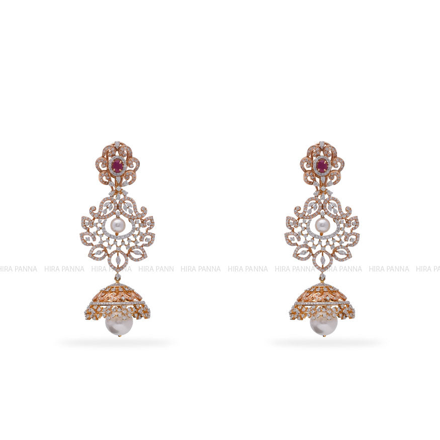 Diamond Jhumka Earings