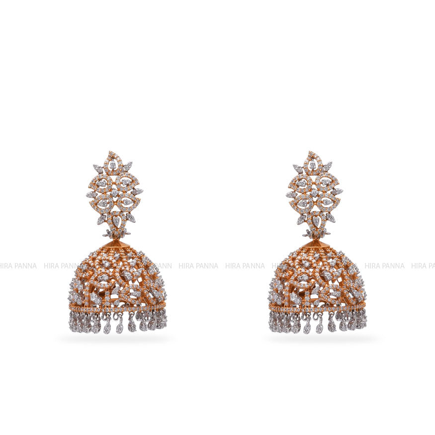 Diamond Jhumka Earrings