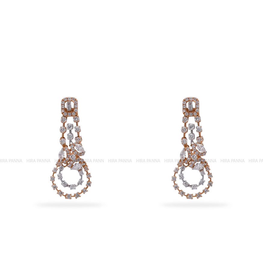 Diamond Hanging Earrings