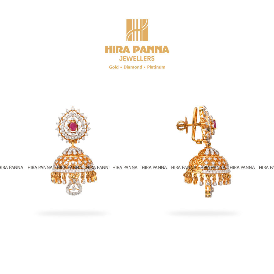 Diamond Jhumka Earrings