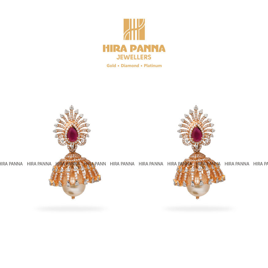 Diamond Jhumka Earrings