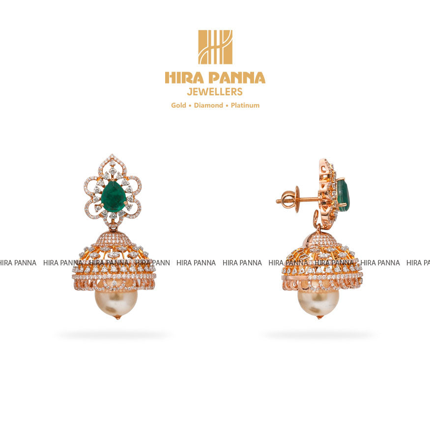 Diamond Jhumka Earrings