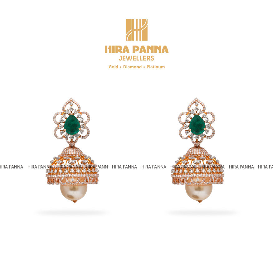 Diamond Jhumka Earrings