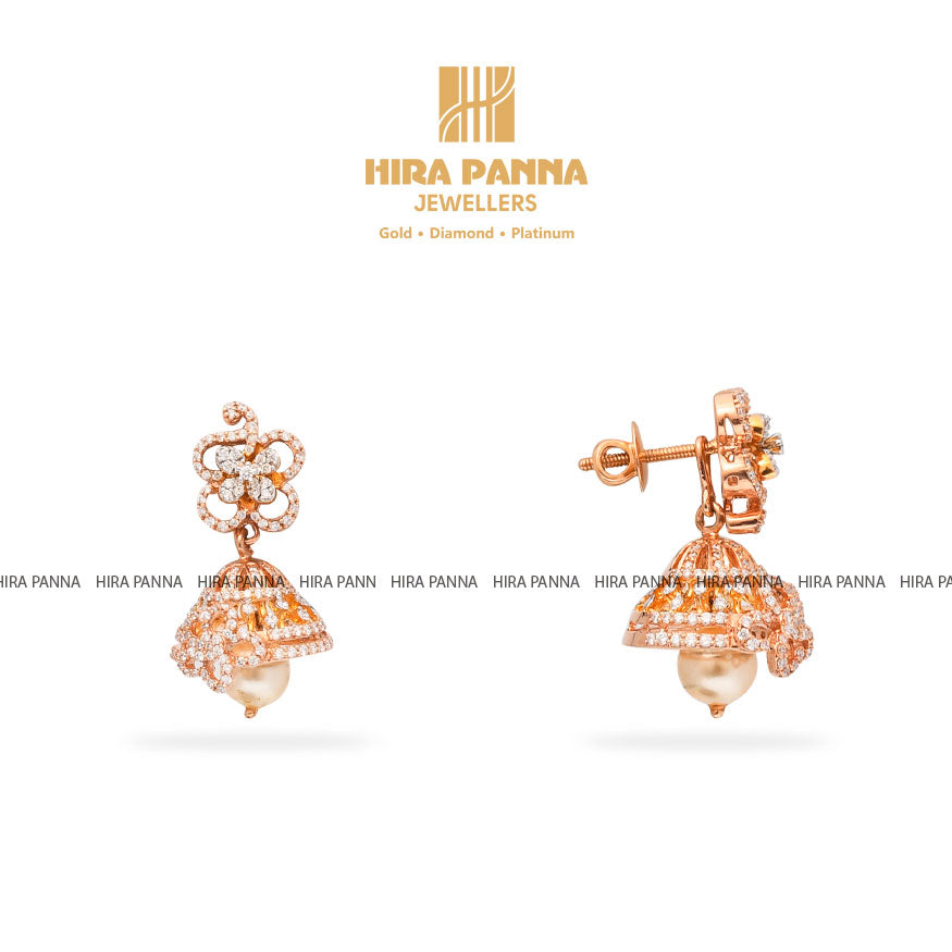 Diamond Jhumka Earrings