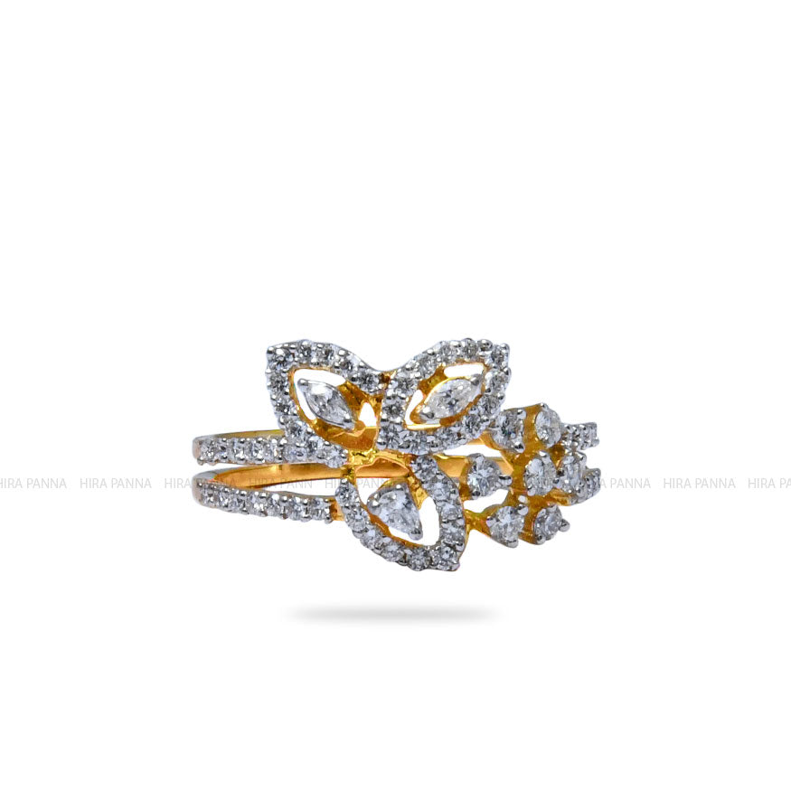 Diamond Gold Finish Ring