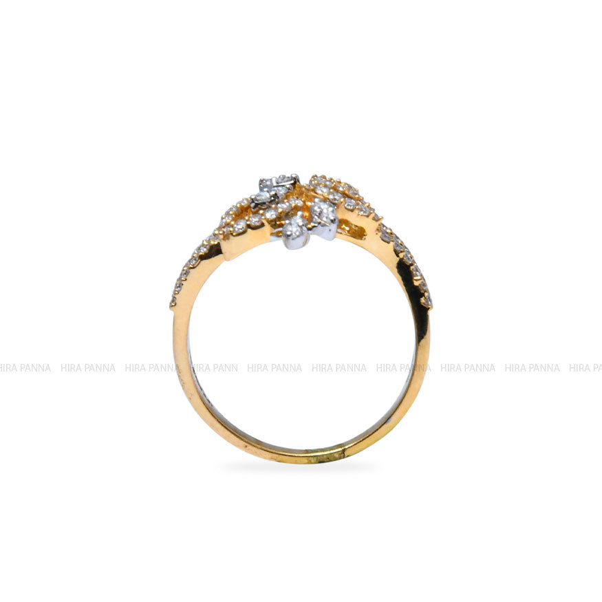 Diamond Gold Finish Ring