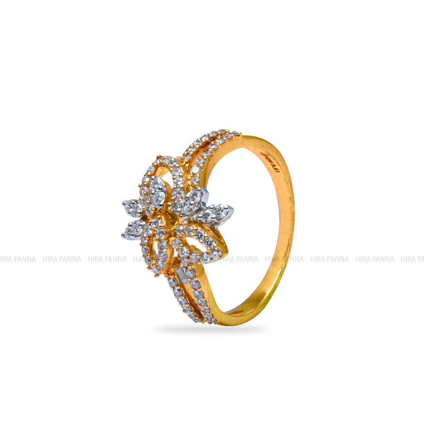 Diamond Gold Finish Ring