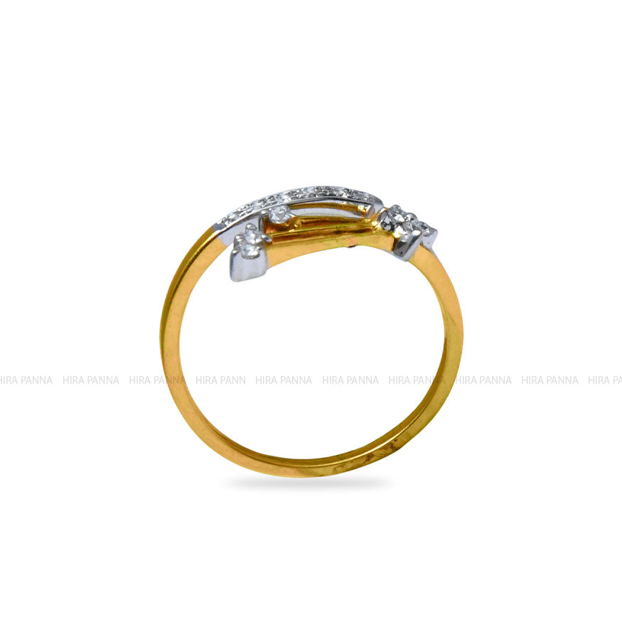 Diamond Gold Finish Ring