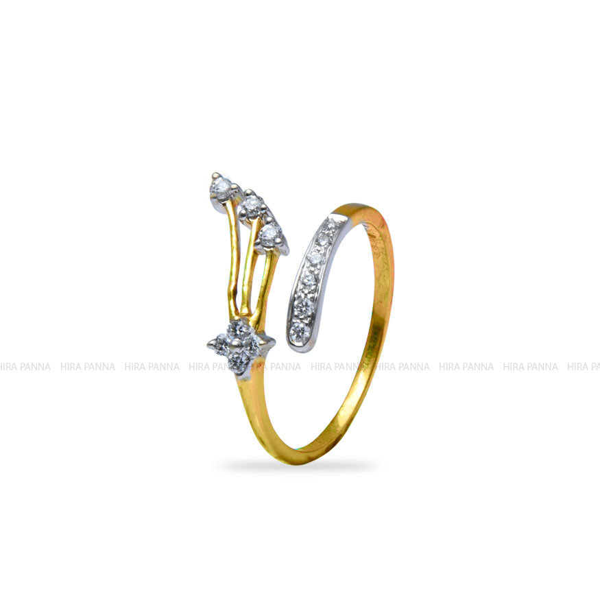 Diamond Gold Finish Ring