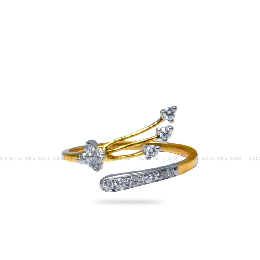 Diamond Gold Finish Ring