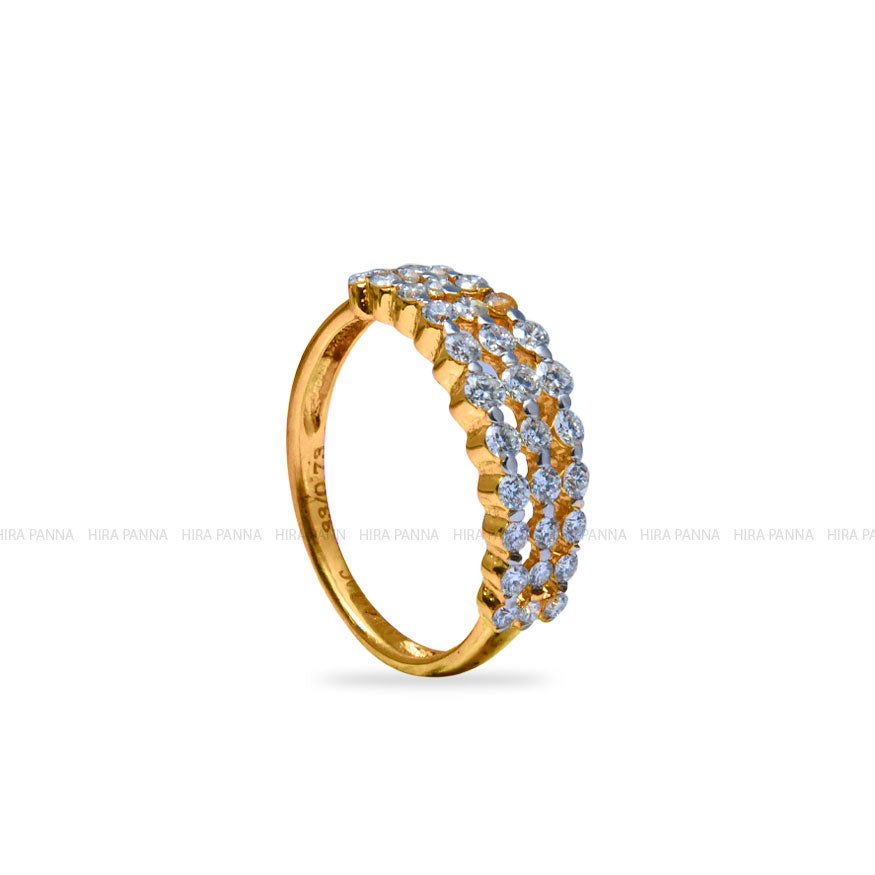 Diamond Gold Finish Ring