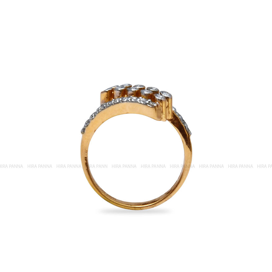 Diamond Gold Finish Ring