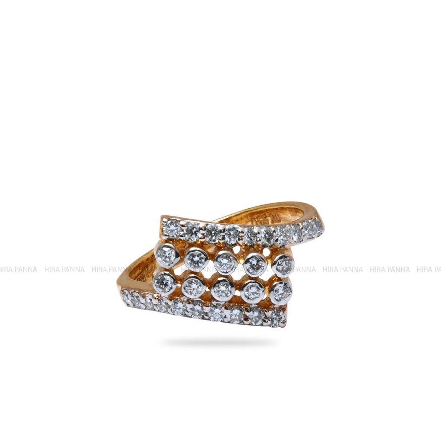 Diamond Gold Finish Ring