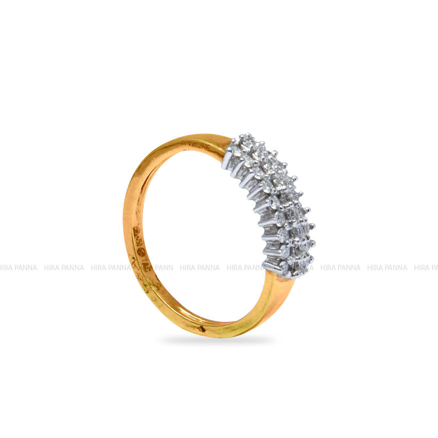 Diamond Gold Finish Ring