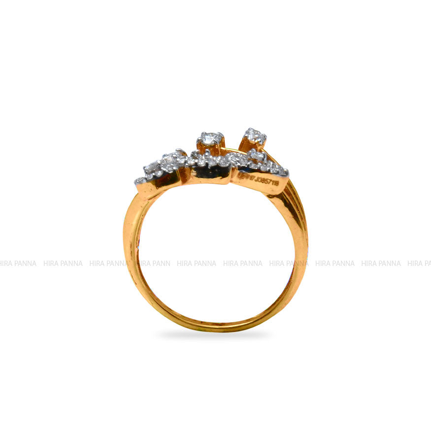 Diamond Gold Finish Ring