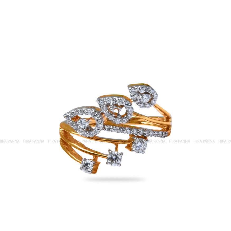 Diamond Gold Finish Ring