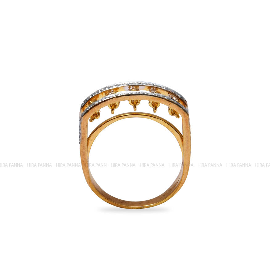 Diamond Gold Finish Ring