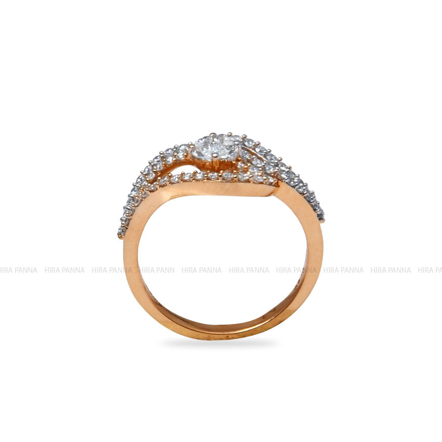 Diamond Gold Finish Ring