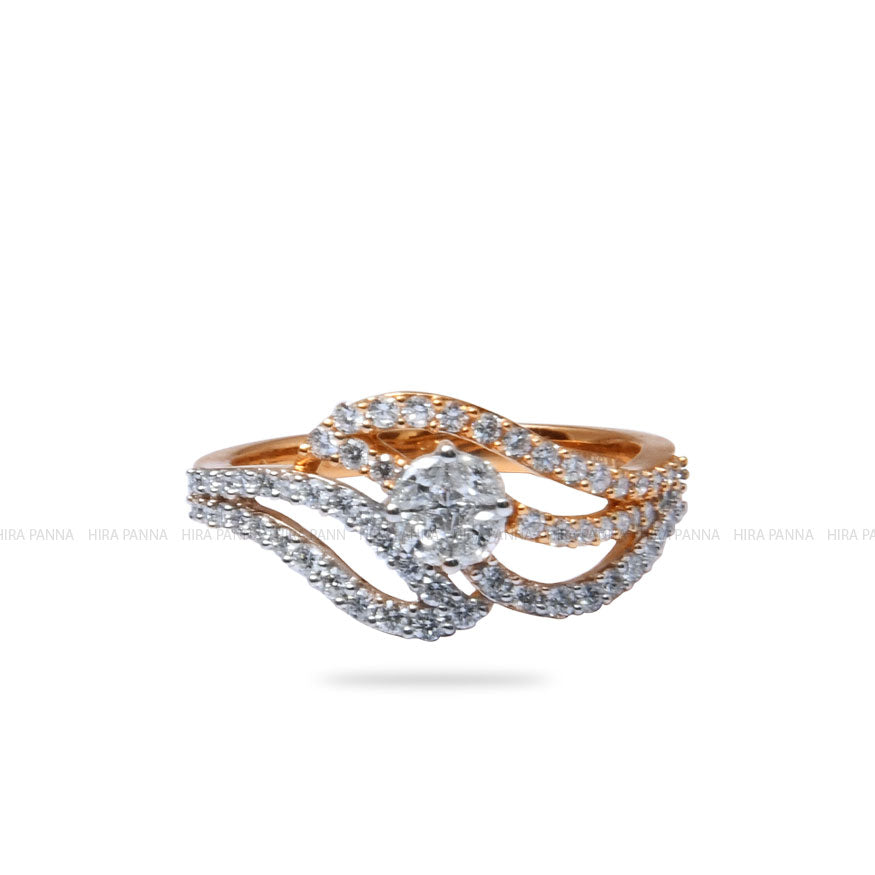 Diamond Gold Finish Ring