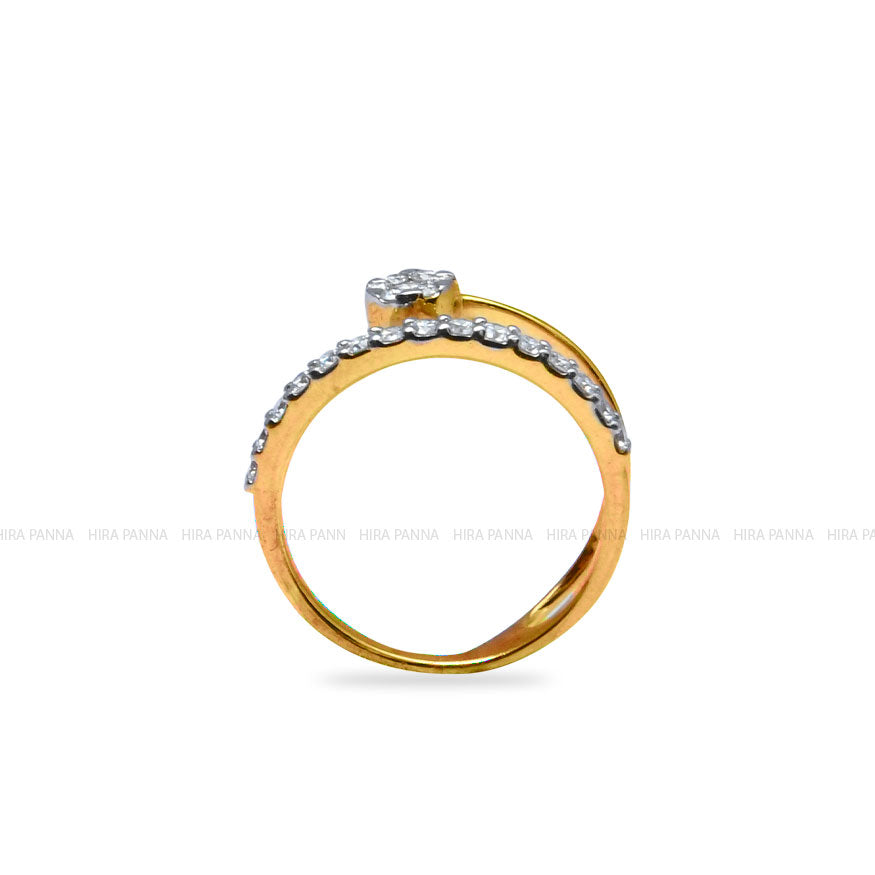 Diamond Gold Finish Ring