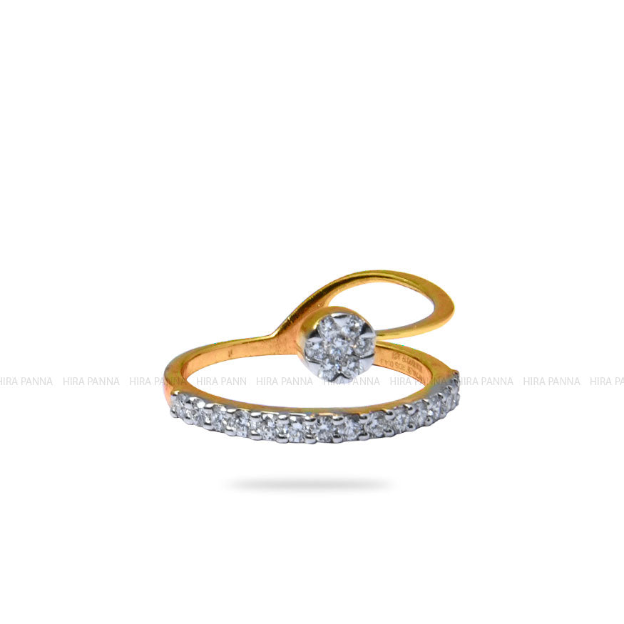 Diamond Gold Finish Ring