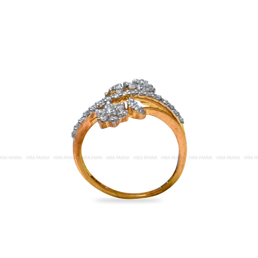 Diamond Gold Finish Ring