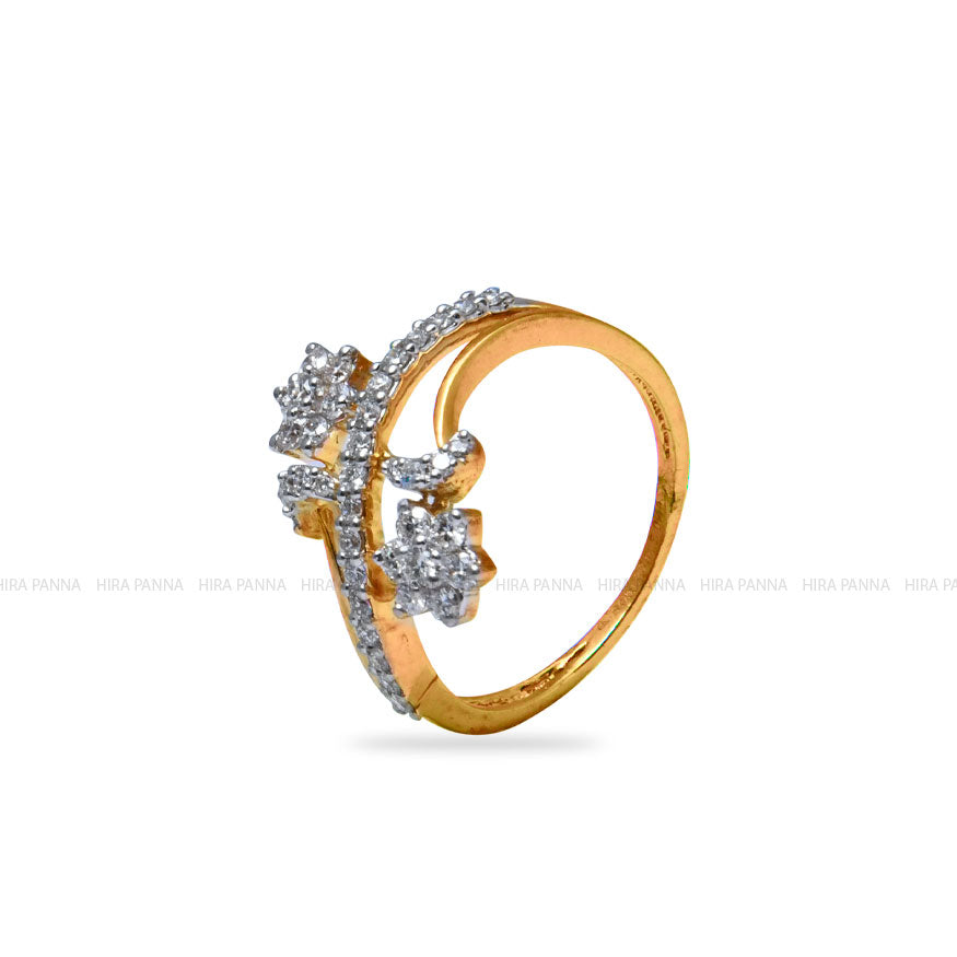 Diamond Gold Finish Ring