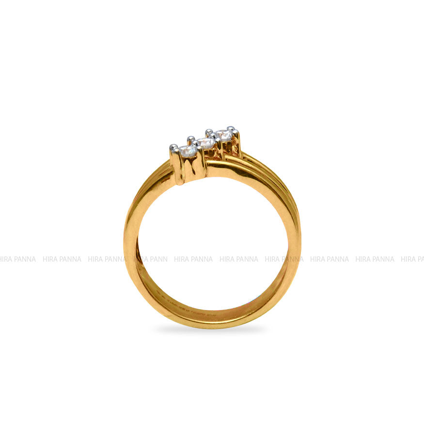 Diamond Gold Finish Ring