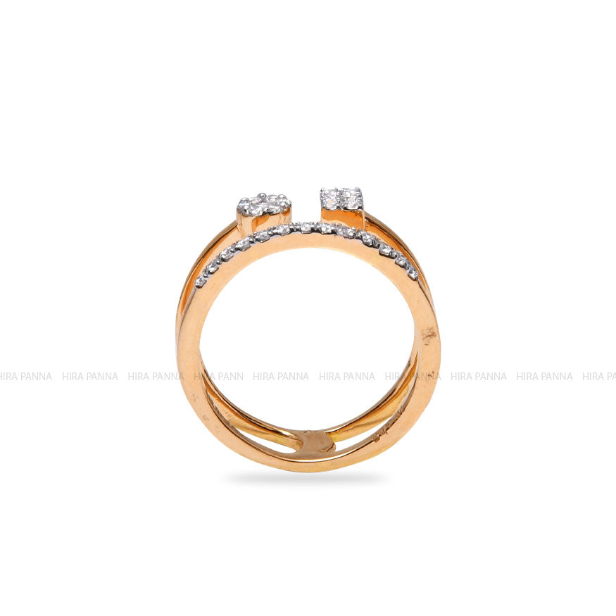 Diamond Gold Finish Ring