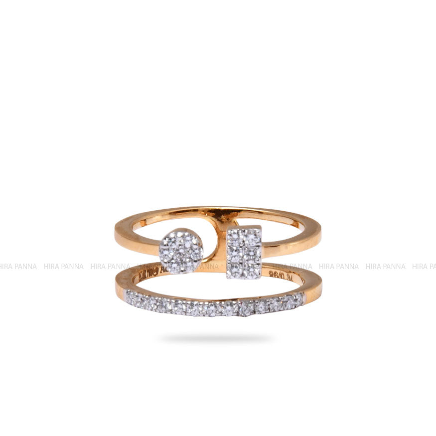 Diamond Gold Finish Ring