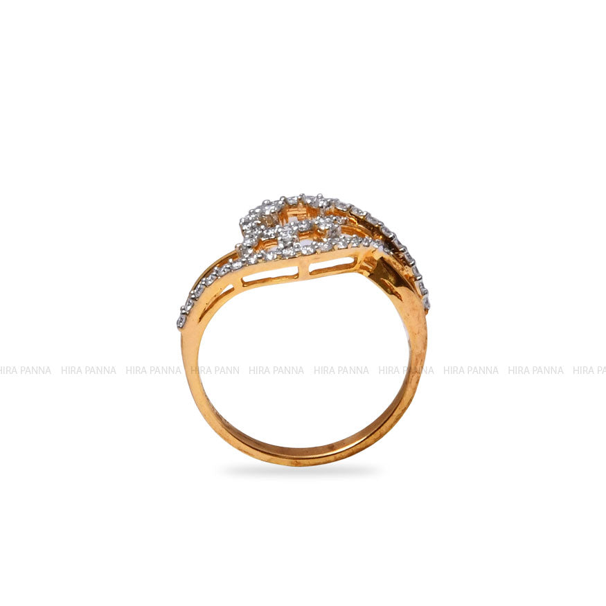 Diamond Gold Finish Ring