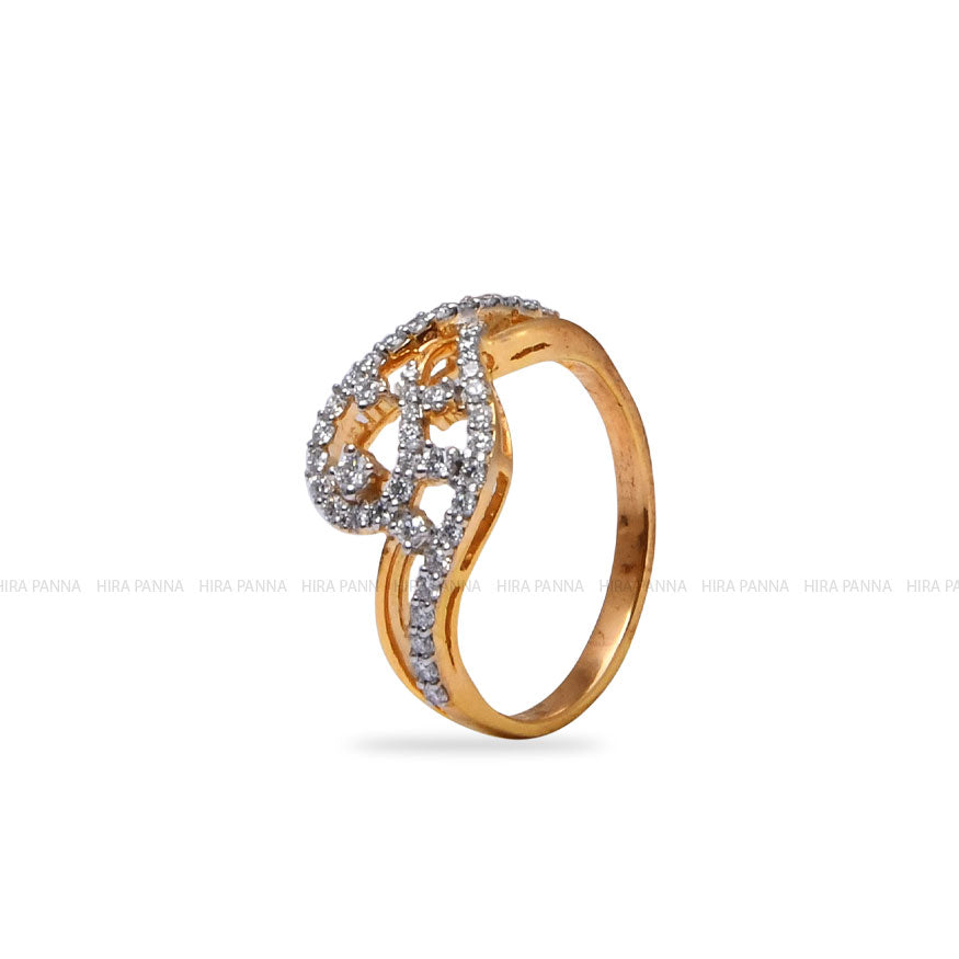 Diamond Gold Finish Ring