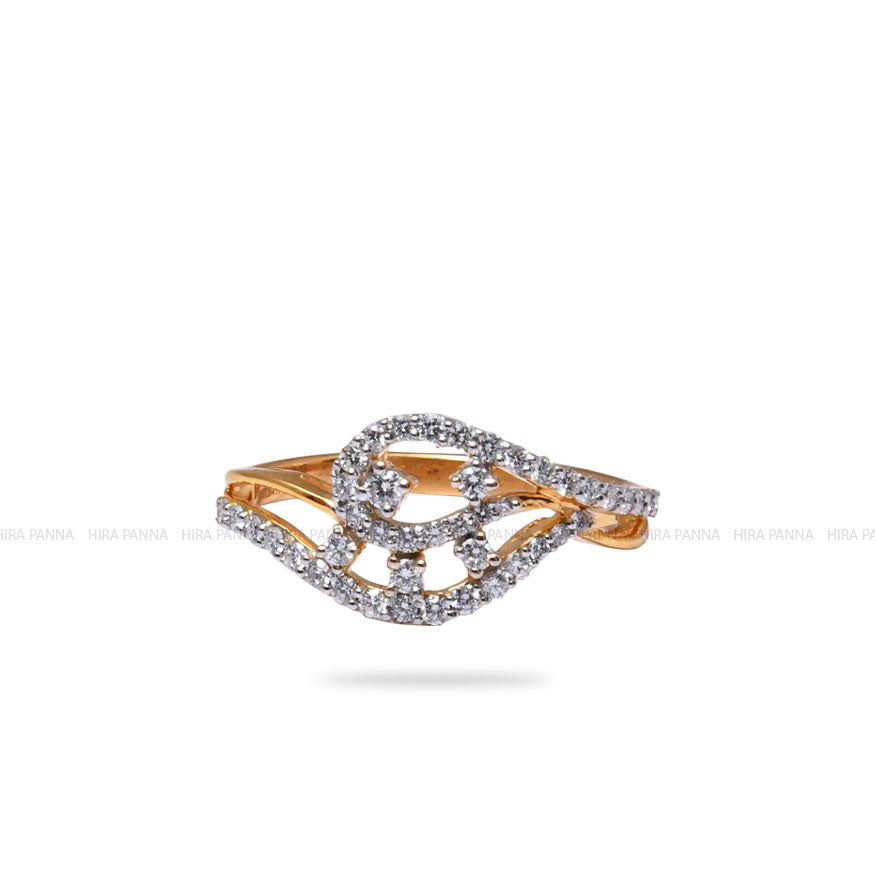 Diamond Gold Finish Ring