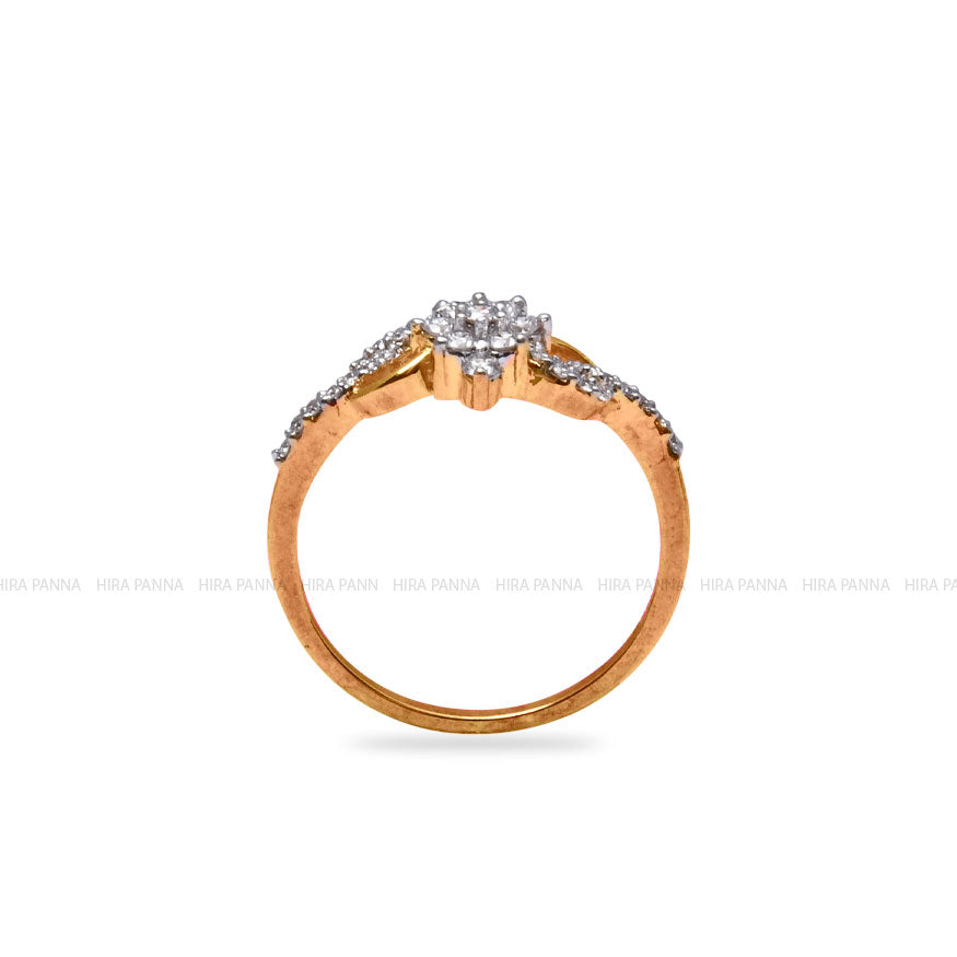 Diamond Gold Finish Ring