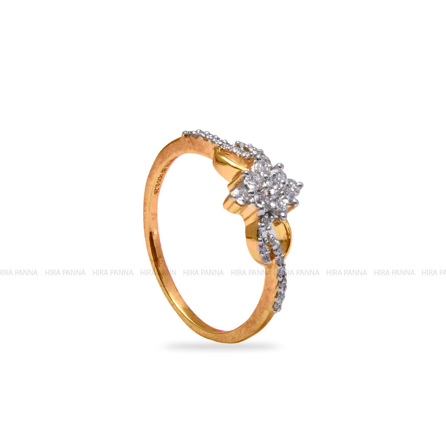 Diamond Gold Finish Ring