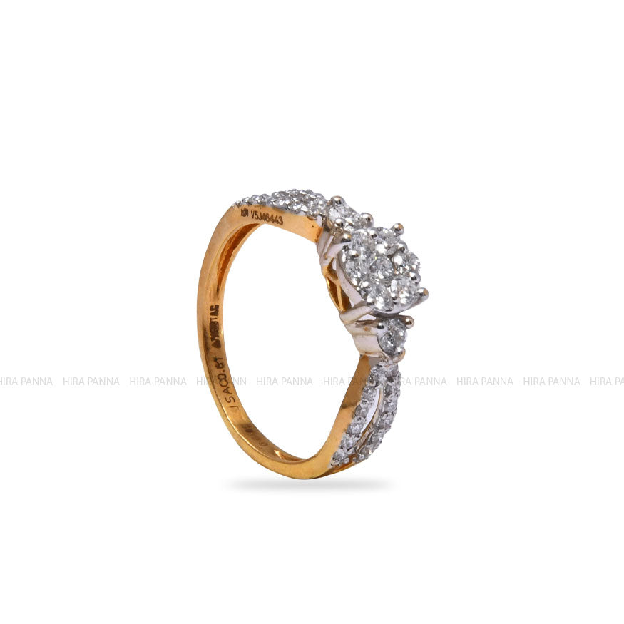 Diamond Gold Finish Ring