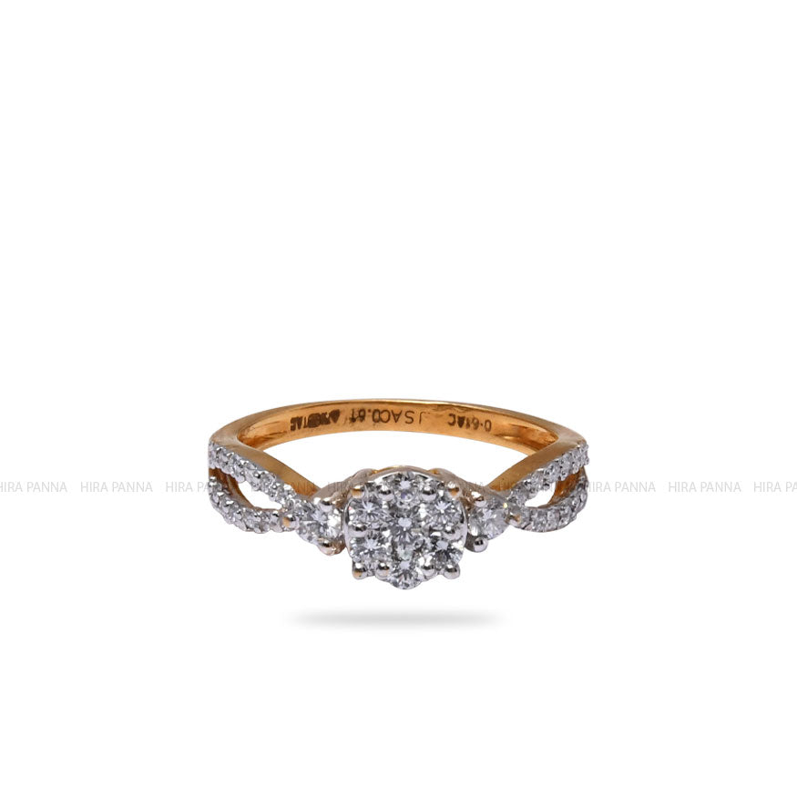 Diamond Gold Finish Ring