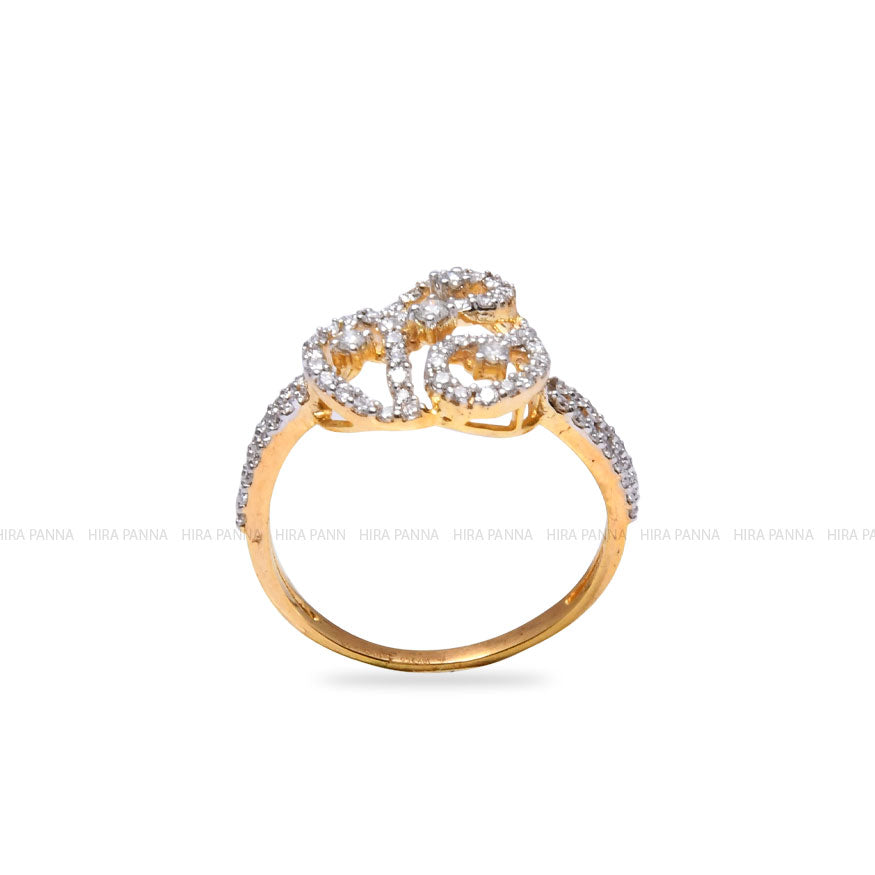 Diamond Gold Finish Ring