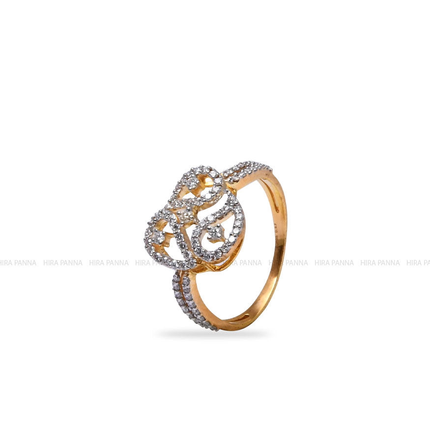 Diamond Gold Finish Ring