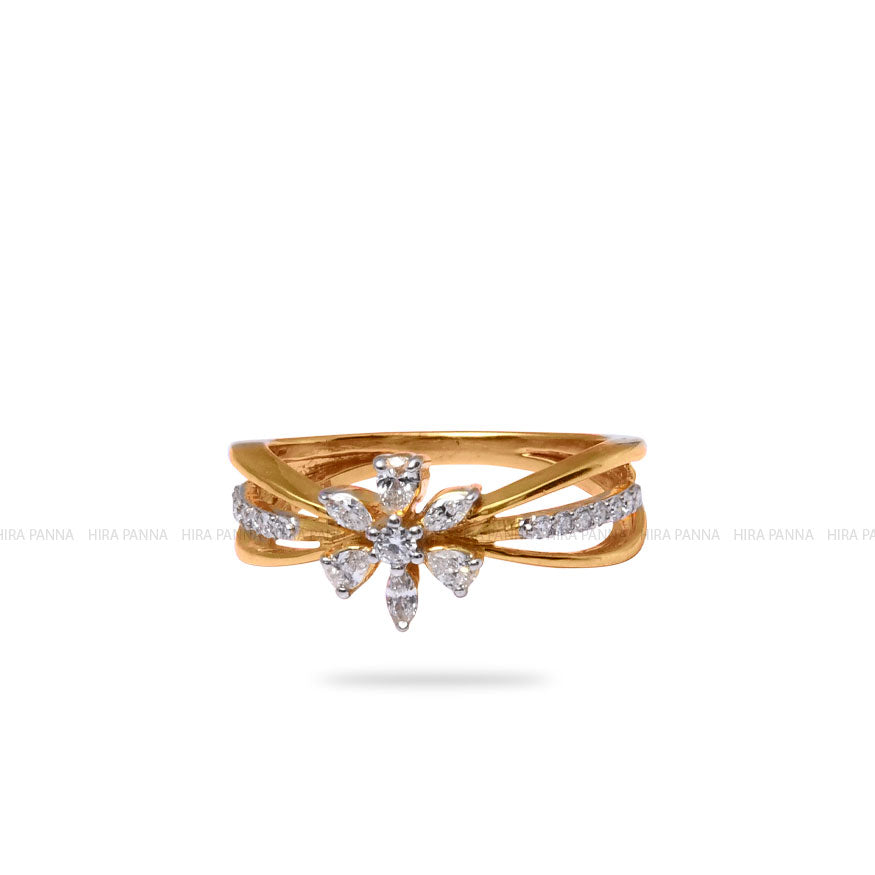 Diamond Gold Finish Ring