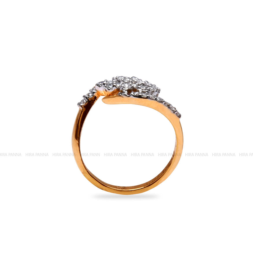 Diamond Gold Finish Ring