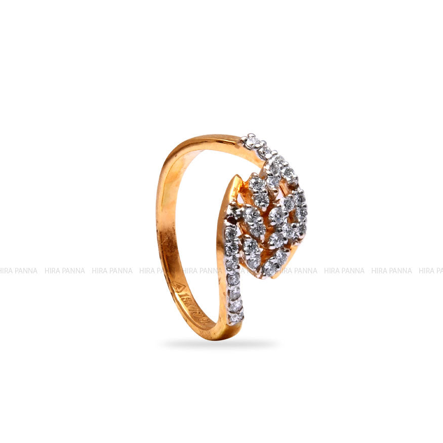 Diamond Gold Finish Ring